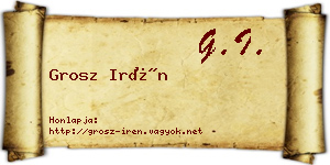 Grosz Irén névjegykártya